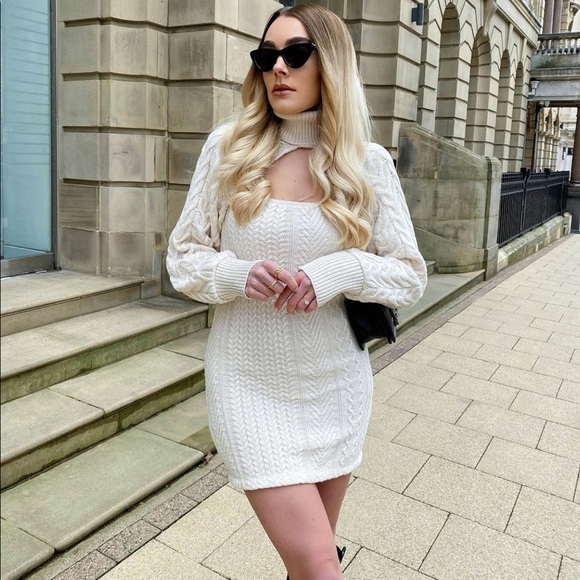 Zara Set - Knit Arm Warmer & Dress - Picture 3 of 16